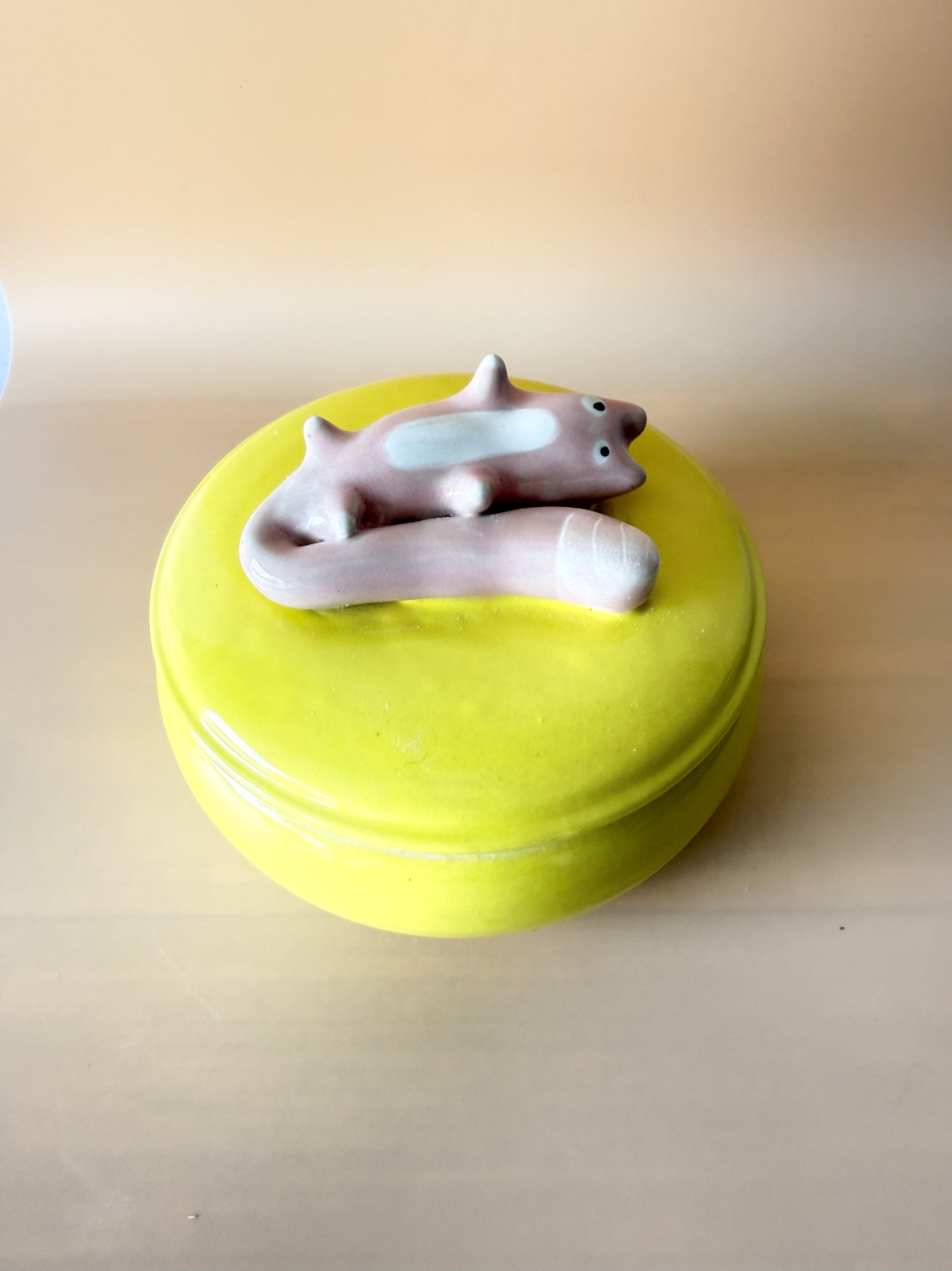 Pink Cat Trinket Jar