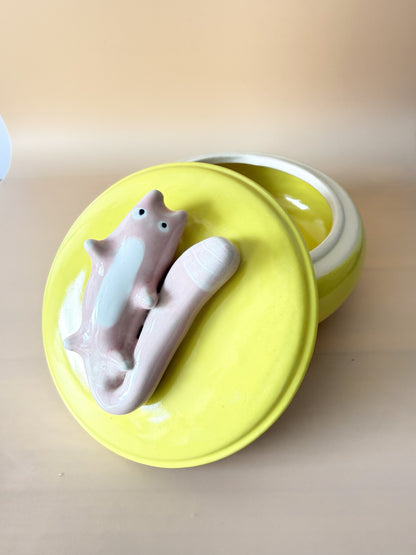 Pink Cat Trinket Jar