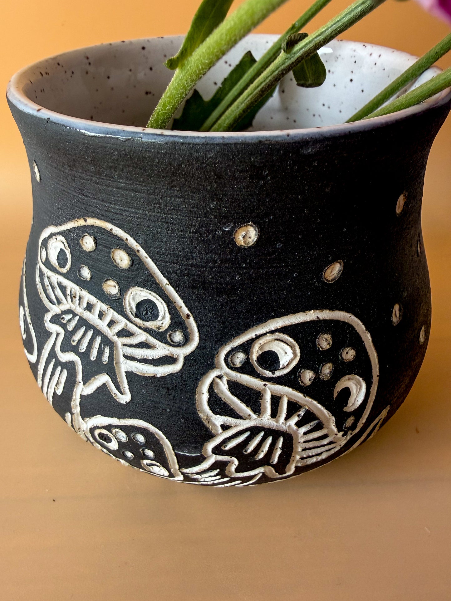 Mushroom Ceramic Planter Pot