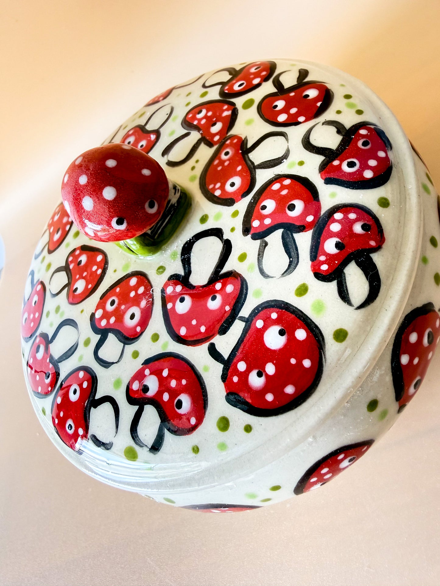 Mushroom Party Trinket Jar