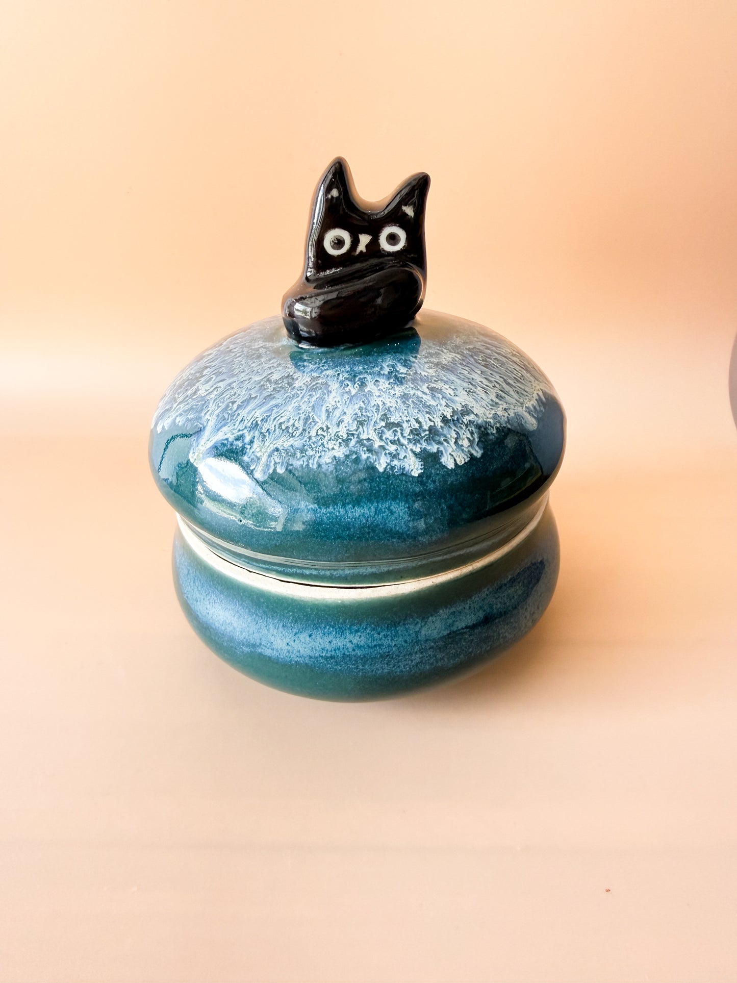 Black Cat Trinket Jar