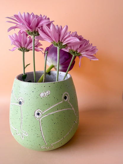 Frog Ceramic Planter Pot