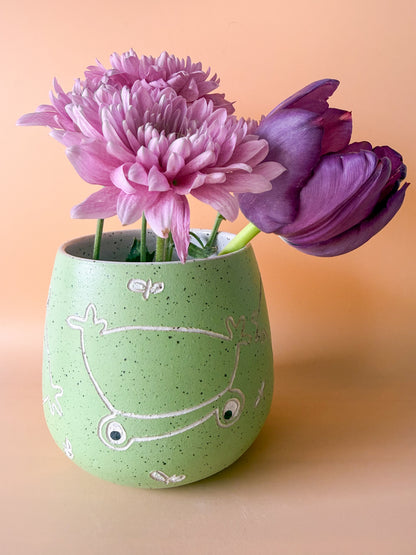 Frog Ceramic Planter Pot