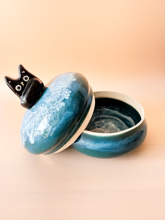 Black Cat Trinket Jar