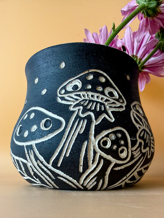 Mushroom Ceramic Planter Pot