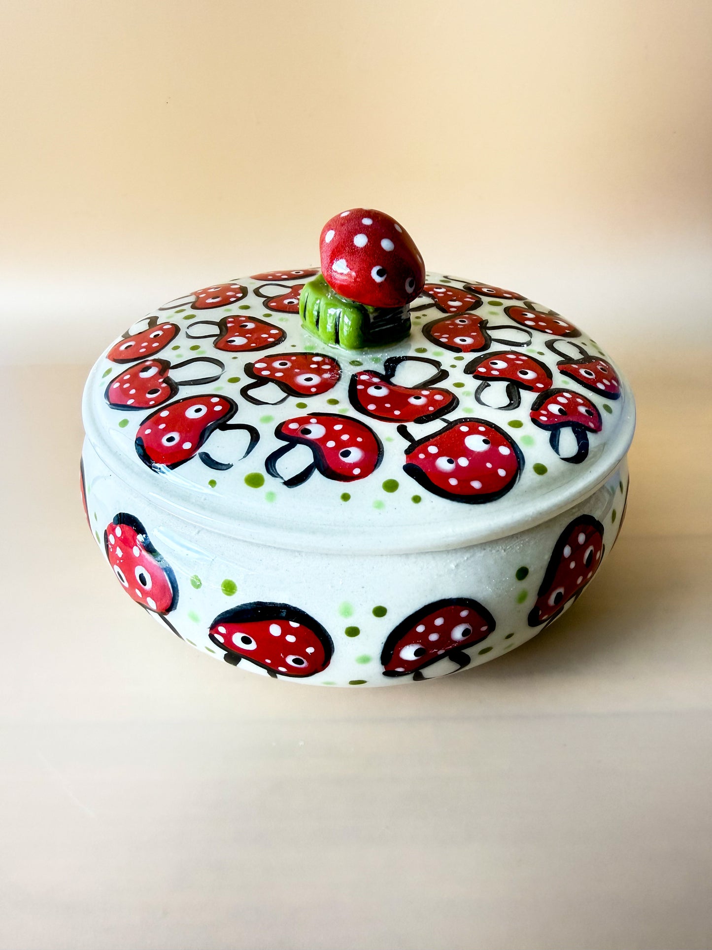 Mushroom Party Trinket Jar