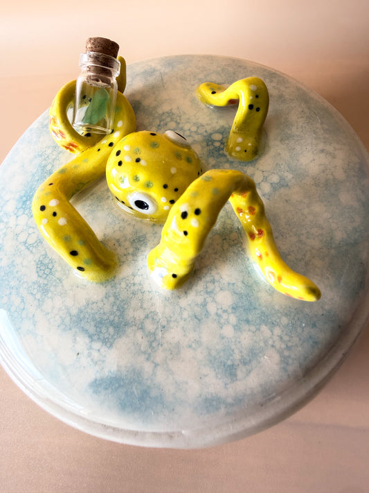 Octopus Ceramic Trinket Jar