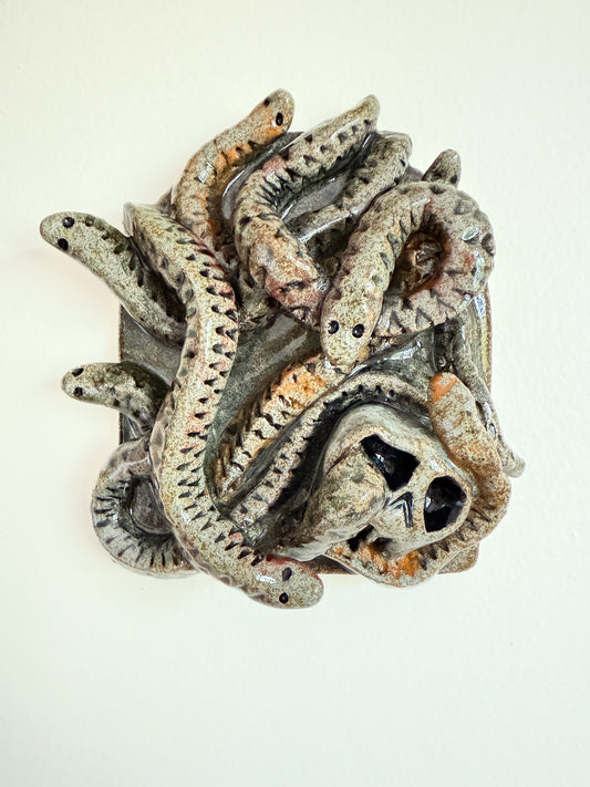 Snakes. Why'd it Have to be Snakes? Miniature Wall Piece