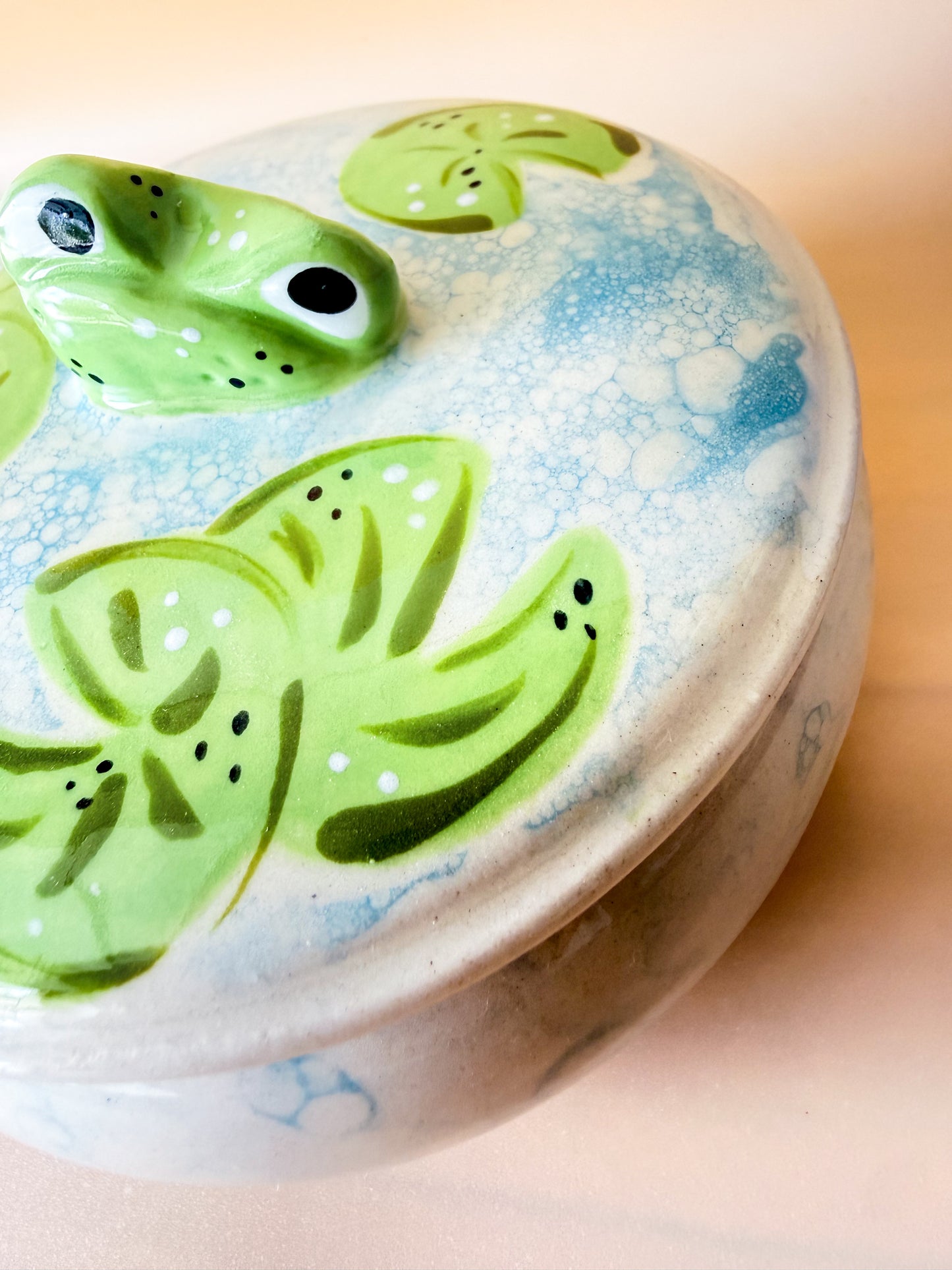 Frog Ceramic Trinket Jar