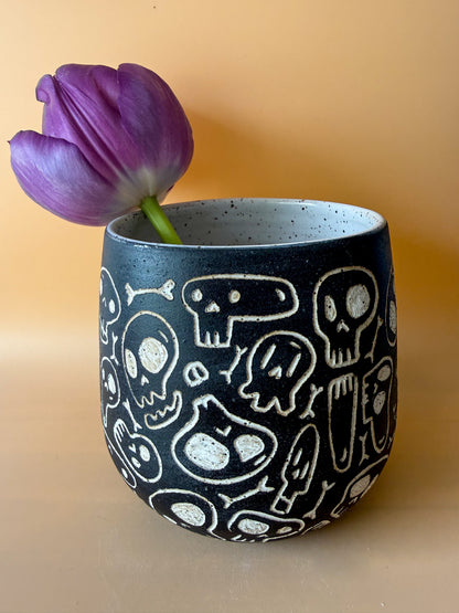 Skull Ceramic Planter Pot